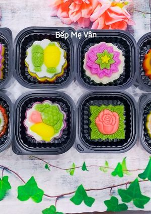 Hình của món Bánh Trung Thu Rau Câu Nhân Flan.