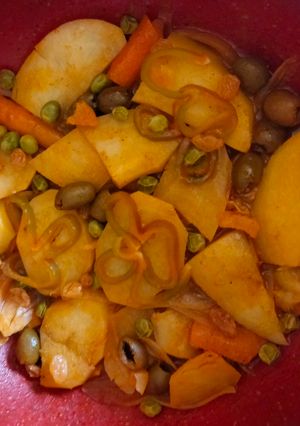 صورة لوصفة طاجين خضار بدون لحوم