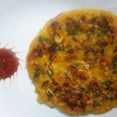 A picture of Besan chilla.