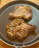 Port & Blackcurrant marinated Pork shoulder steaks