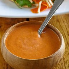 A picture of Benihana salad dressing.