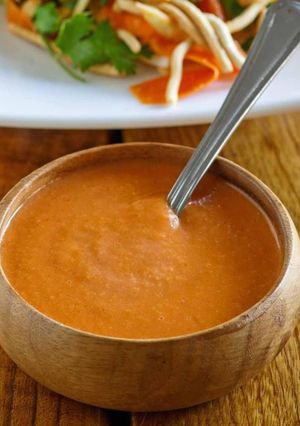A picture of Benihana salad dressing.