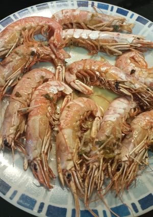 Una foto de Gambones en airfryer