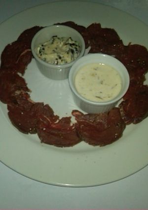 Una foto de Carpaccio de lomito