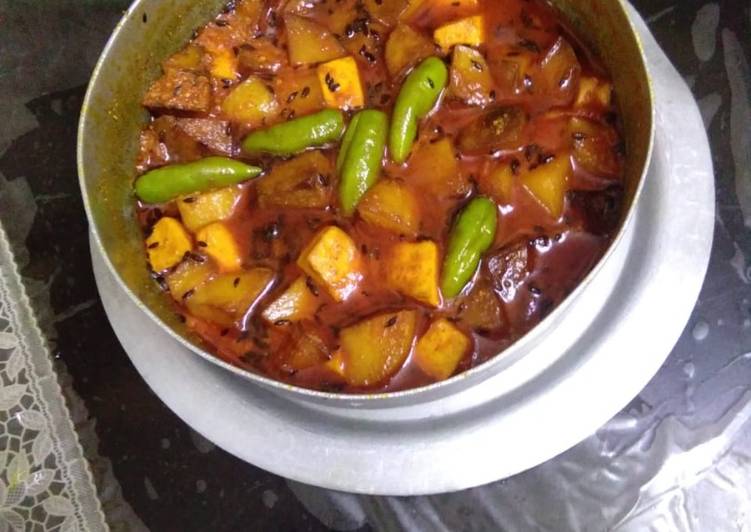 My Grandma Paneer Potatoes curry