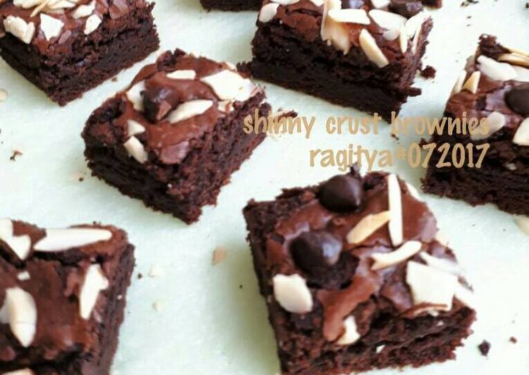 Bagaimana Membuat Shiny Crust Brownies (no butter) Anti Gagal