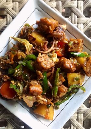 Foto resep Tempe cah Cumi Cabe Ijo
