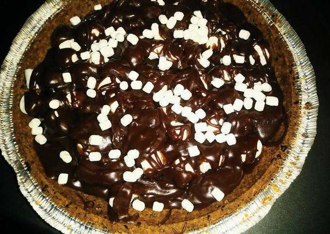 Recipe: Tasty Rocky Road Brownie Pie