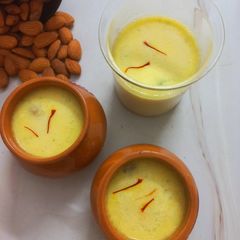 A picture of Saffron and dry fruits Milk.