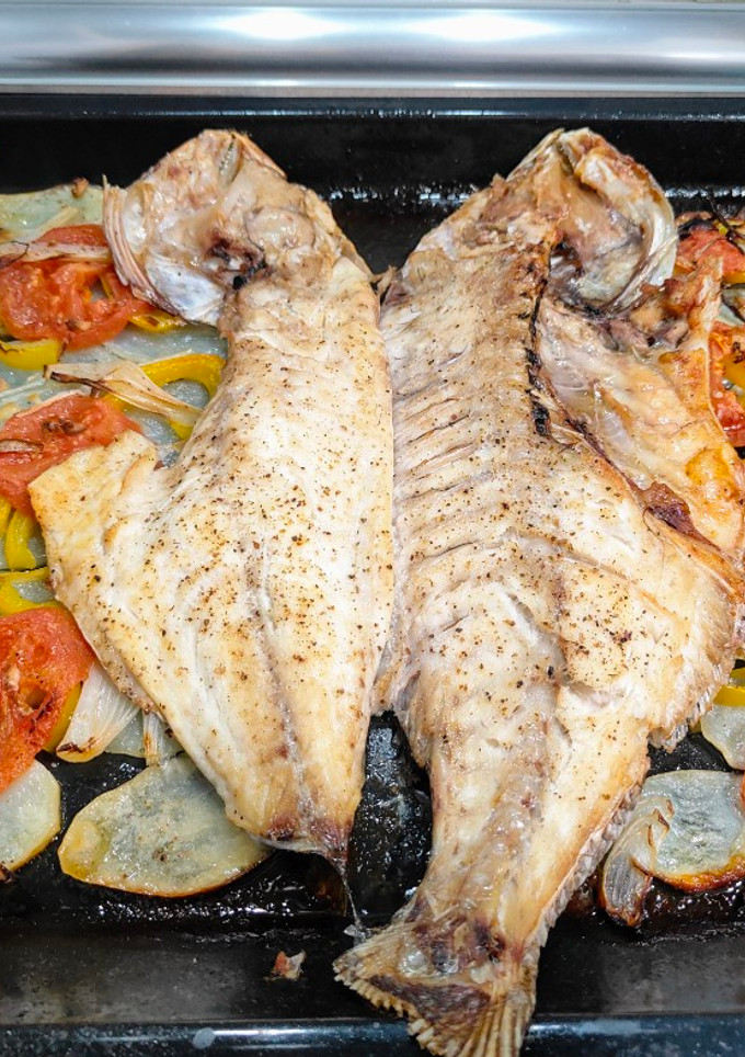 Una foto de Pargo rojo al horno