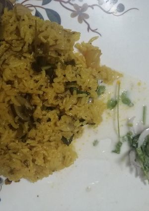 A picture of Mushroom Biryani.