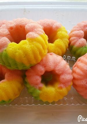 Foto resep Rainbow cake kukus Ny.Liem