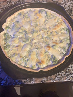 Una foto de Tarta de brócoli y queso - light