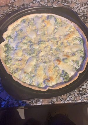 Una foto de Tarta de brócoli y queso - light