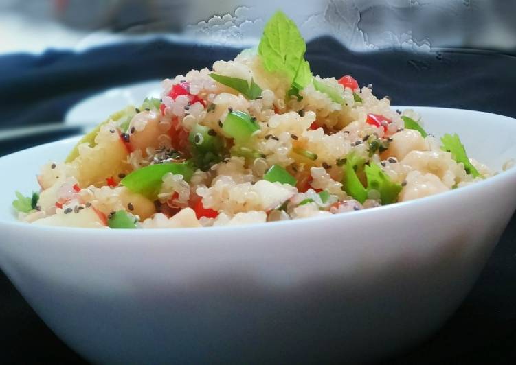 Step-by-Step Guide to Prepare Speedy Quinoa Salad with Chick peas