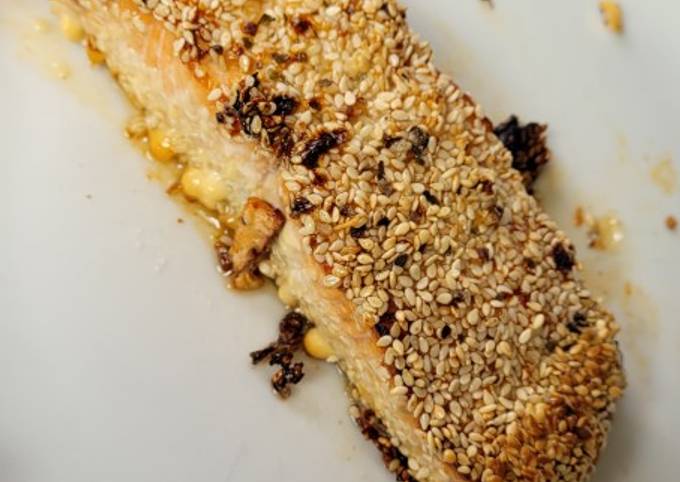 Pavé saumon miel sesame