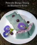 Pancake Bunga Telang Isi Blueberry Krim