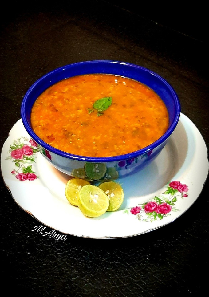 عکسی از دستور سوپ عدس و جوپرک