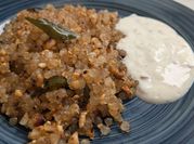 A picture of sabudana or sago khichdi