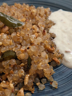 A picture of Sabudana khichdi breakfast.