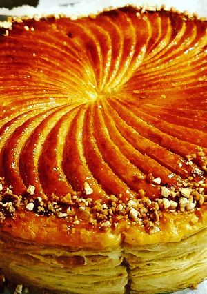 Une photo de Galette crème noisette praliné chocolat