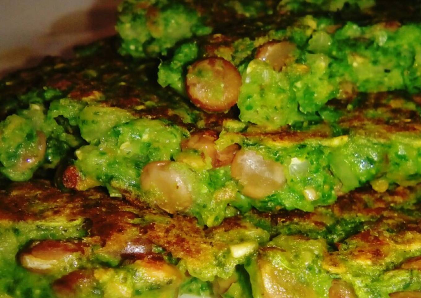 Tortitas de espinaca, arroz, lentejas y zanahoria ๐