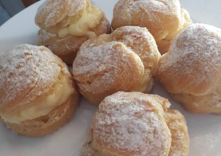 Resep Choux pastry with vanilla cream Anti Gagal