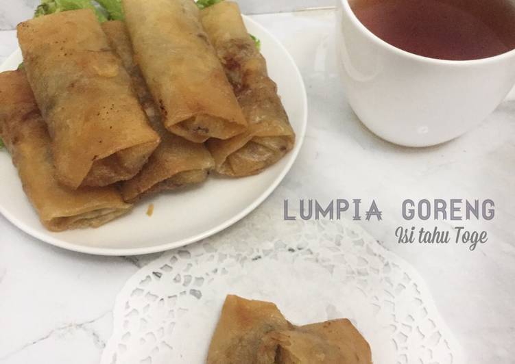 Langkah Mudah untuk Menyiapkan Lumpia goreng isi tahu toge Bandungrecook2_giacintapermana, Enak