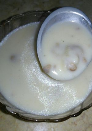 صورة لوصفة شوربة الكريمة باللحمه 👌