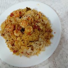 A picture of Prawns pulao/ easy to cook and tasty.