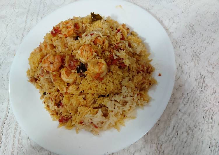 Recipe of Perfect Prawns pulao/ easy to cook and tasty