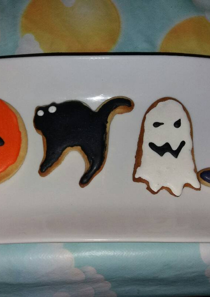 Una foto de Galletas tres ingredientes terror🎃
