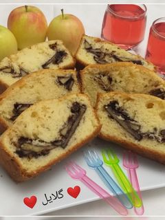 عکسی از دستور کیک سیب شکلاتی 😋