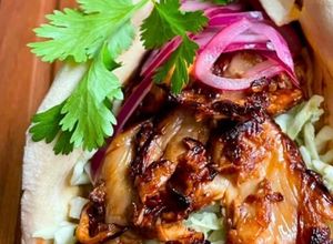 Una foto de Taco árabe de setas adobadas