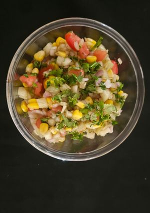 A picture of Corn chaat.