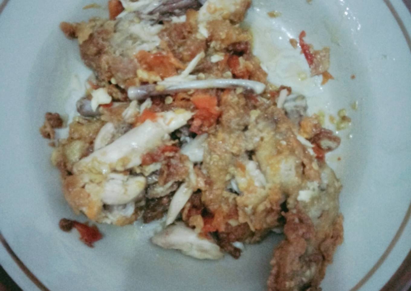 Ayam geprek pedas