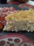Pastel de arroz y merluza