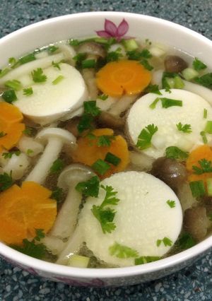 Hình của món Canh nấm linh chi chay.