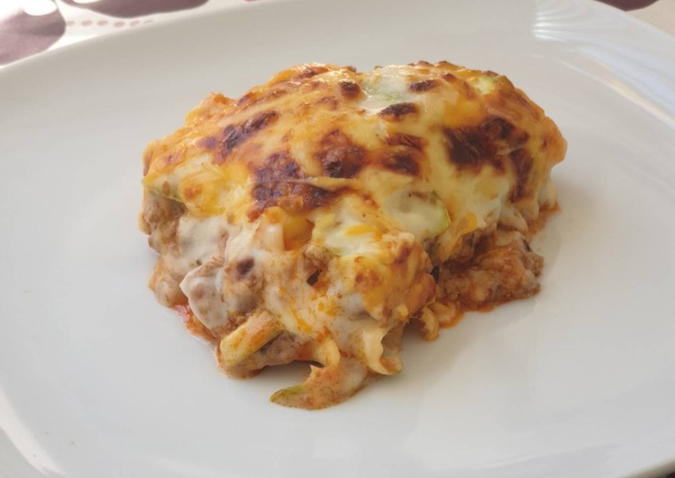 Lasaña boloñesa de calabacín