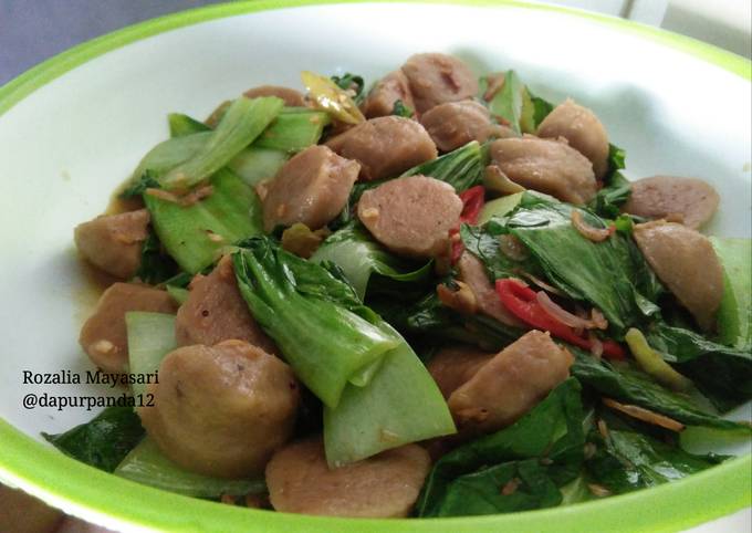 Resep Tumis Pokcoy Bakso Teri Oleh Rozalia Mayasari Cookpad