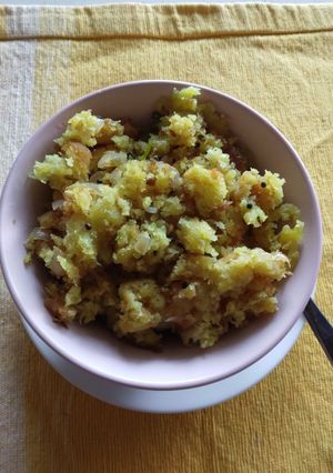 A picture of Bread upma.