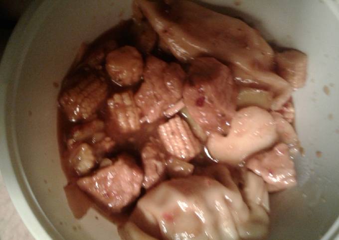 Mandarin pork with dumplings. Instant pot recipe