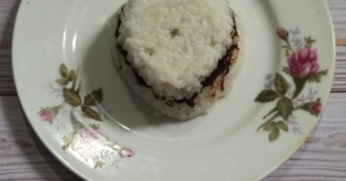 Lontong rice cooker abon kulit pisang