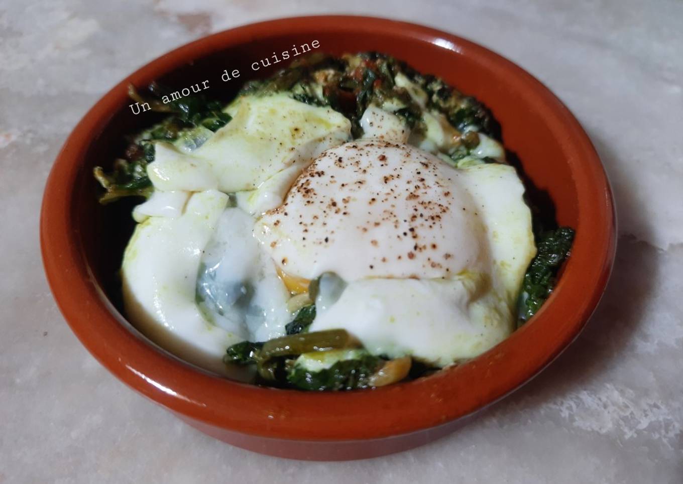 Œuf cocotte aux épinards 🥚