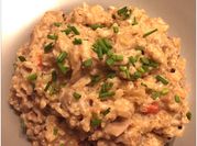 Una foto de risotto de arroz integral