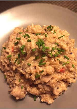 Una foto de Risotto de arroz integral y quinoa