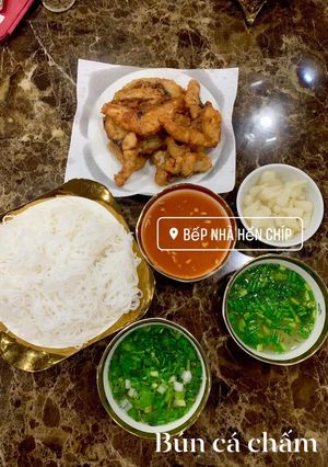 Hình của món Bún cá chấm.