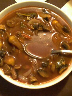 Una foto de Sopa de champiñones picante