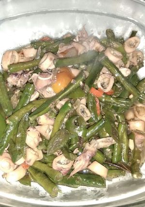 Foto resep Tumis cumi kering dan kacang panjang