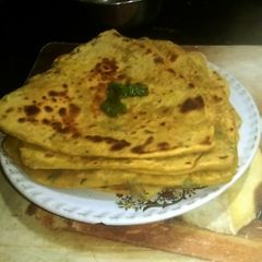 Pudina Parathas A picture of Pudina Parathas.